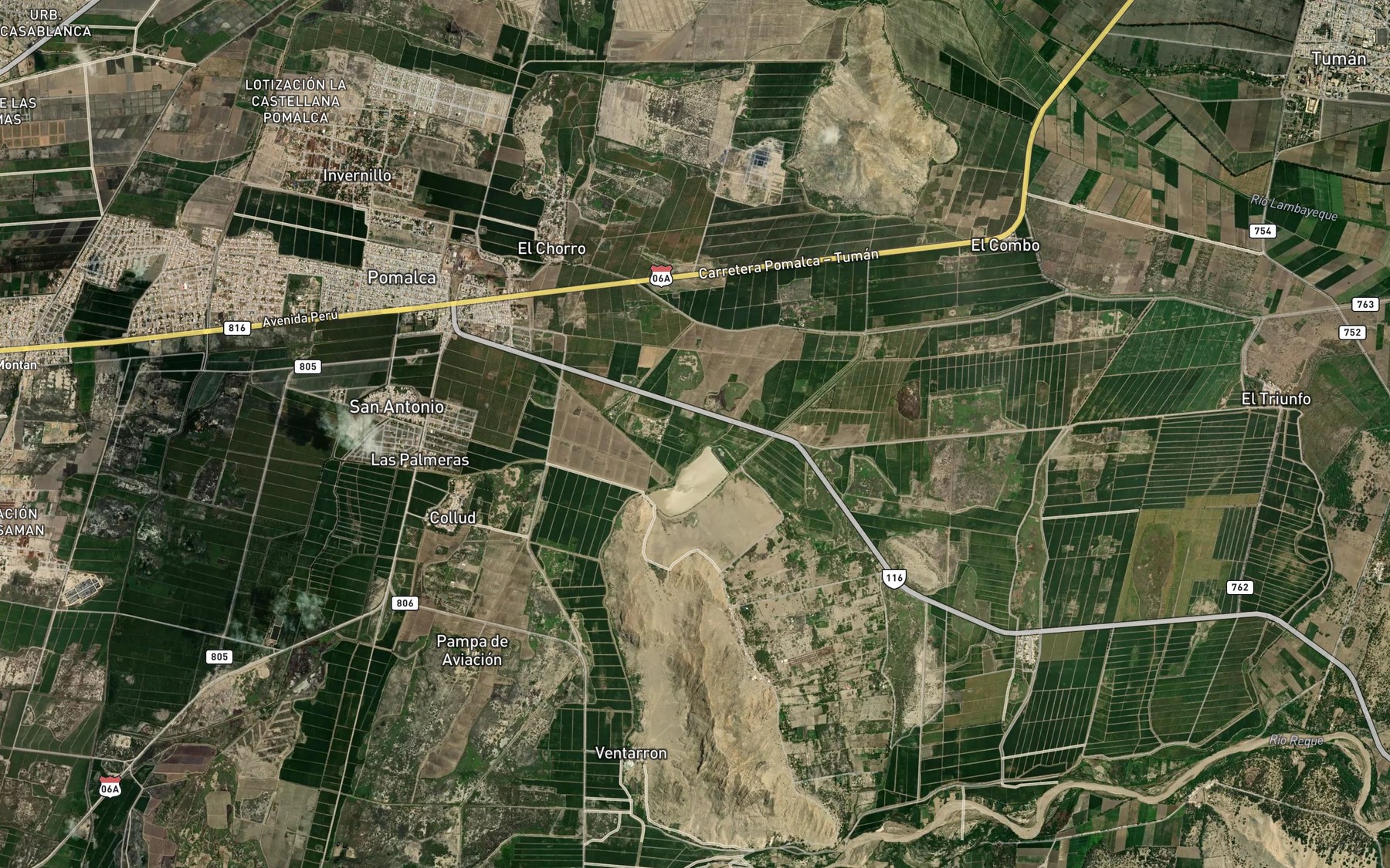 Satellite map of the Acequia La Rita
