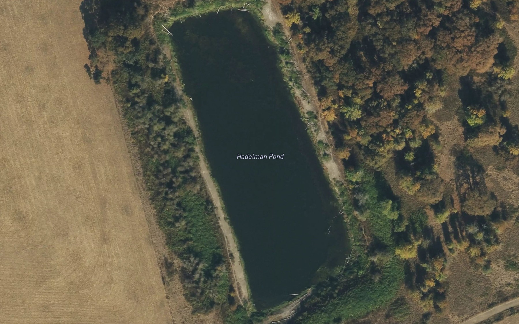 Satellite map of the Haldeman Pond