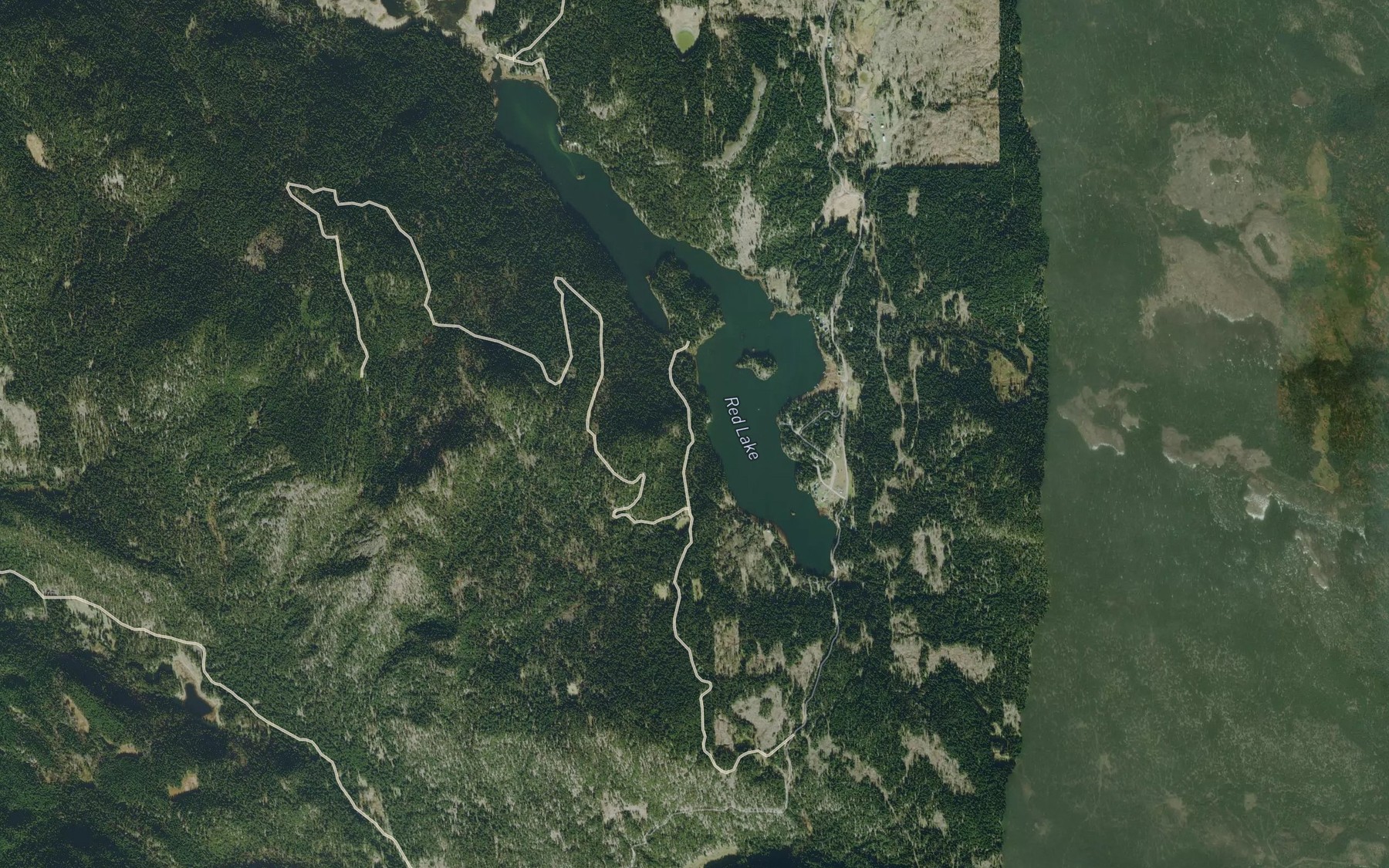 Satellite map of the Welland Creek