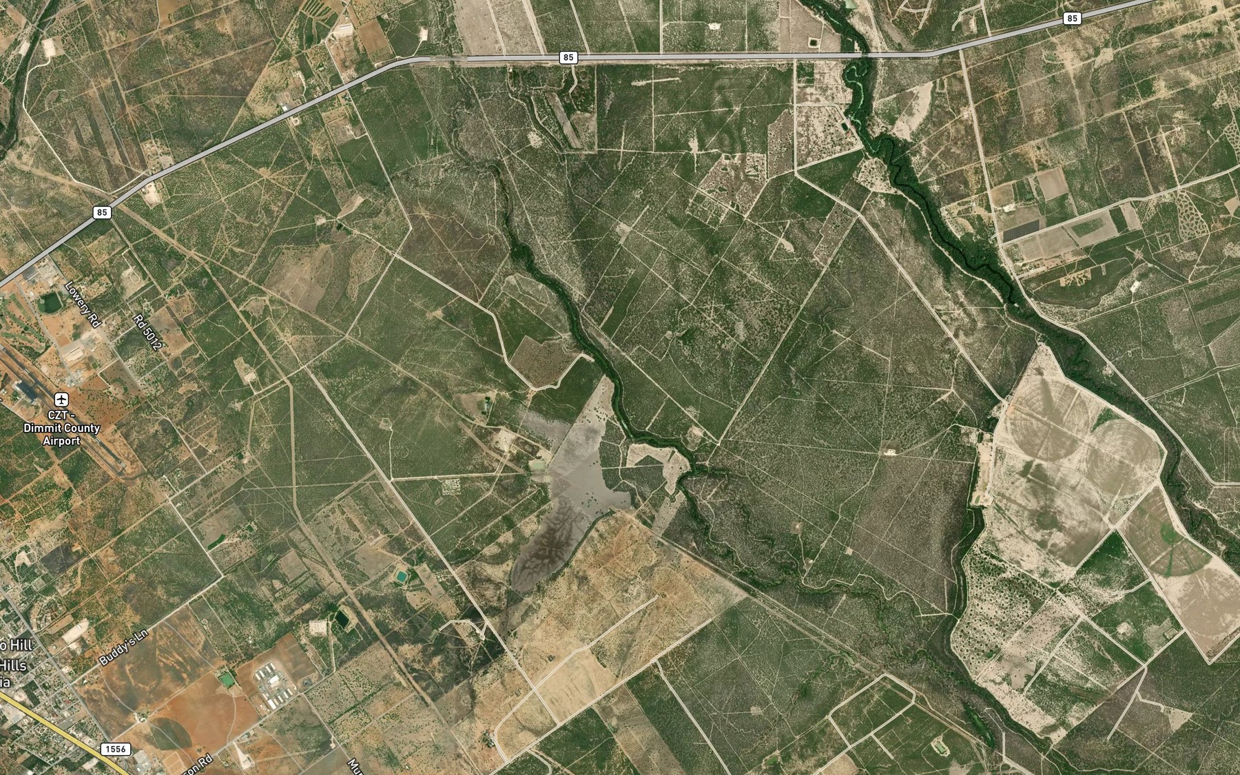 Satellite map of the Soldier Lake
