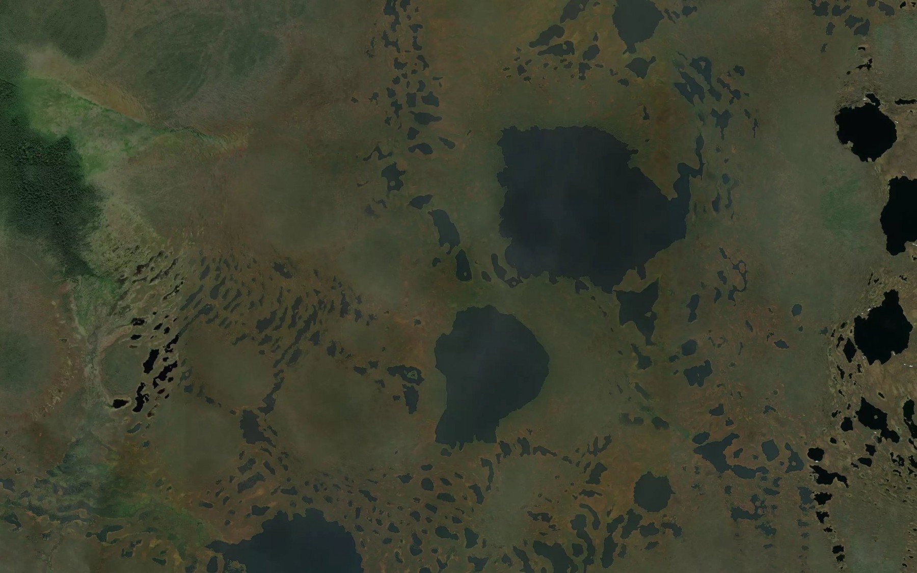 Satellite map of the Malyye Karas'i Ozera
