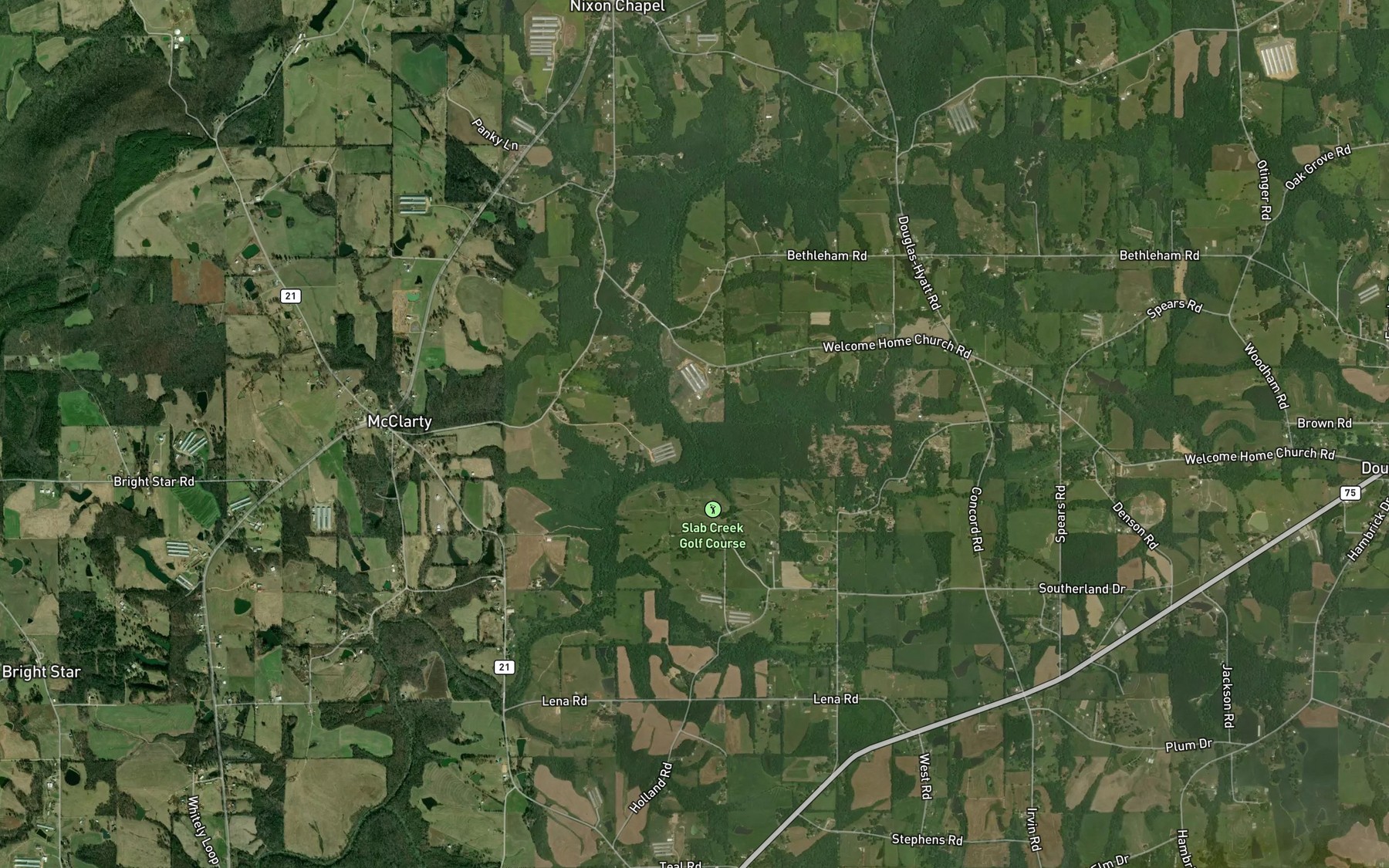 Satellite map of the Drift Branch