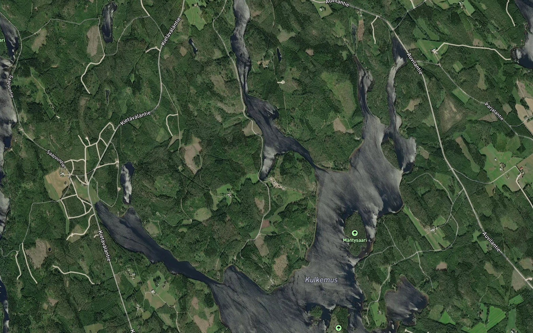 Satellite map of the Hirvilahti