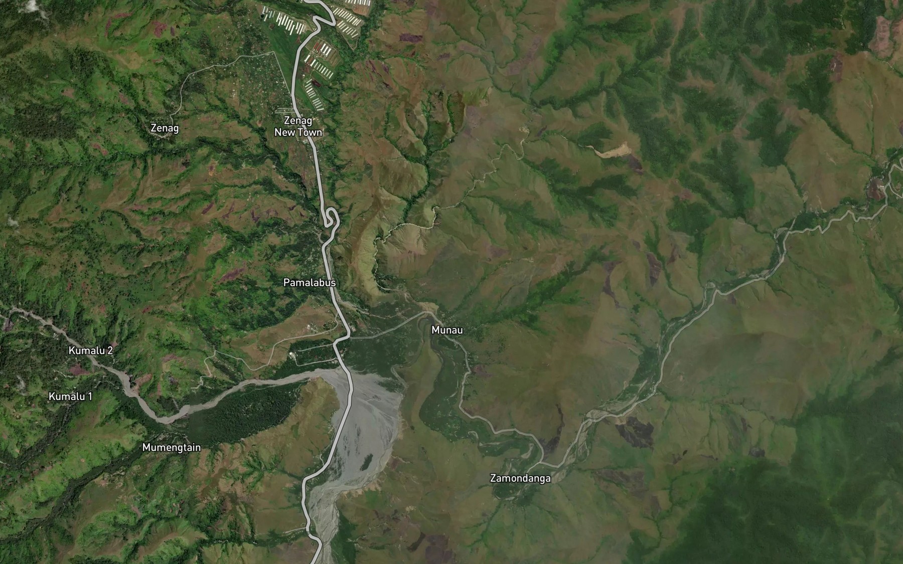 Satellite map of the Snake River