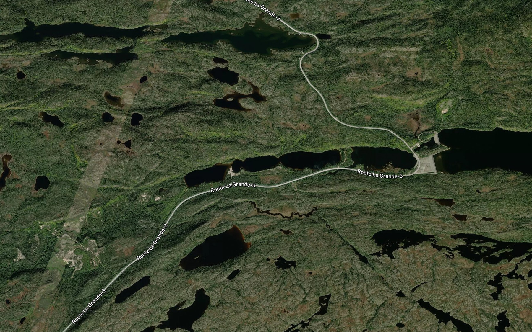 Satellite map of the Lac Chakapash