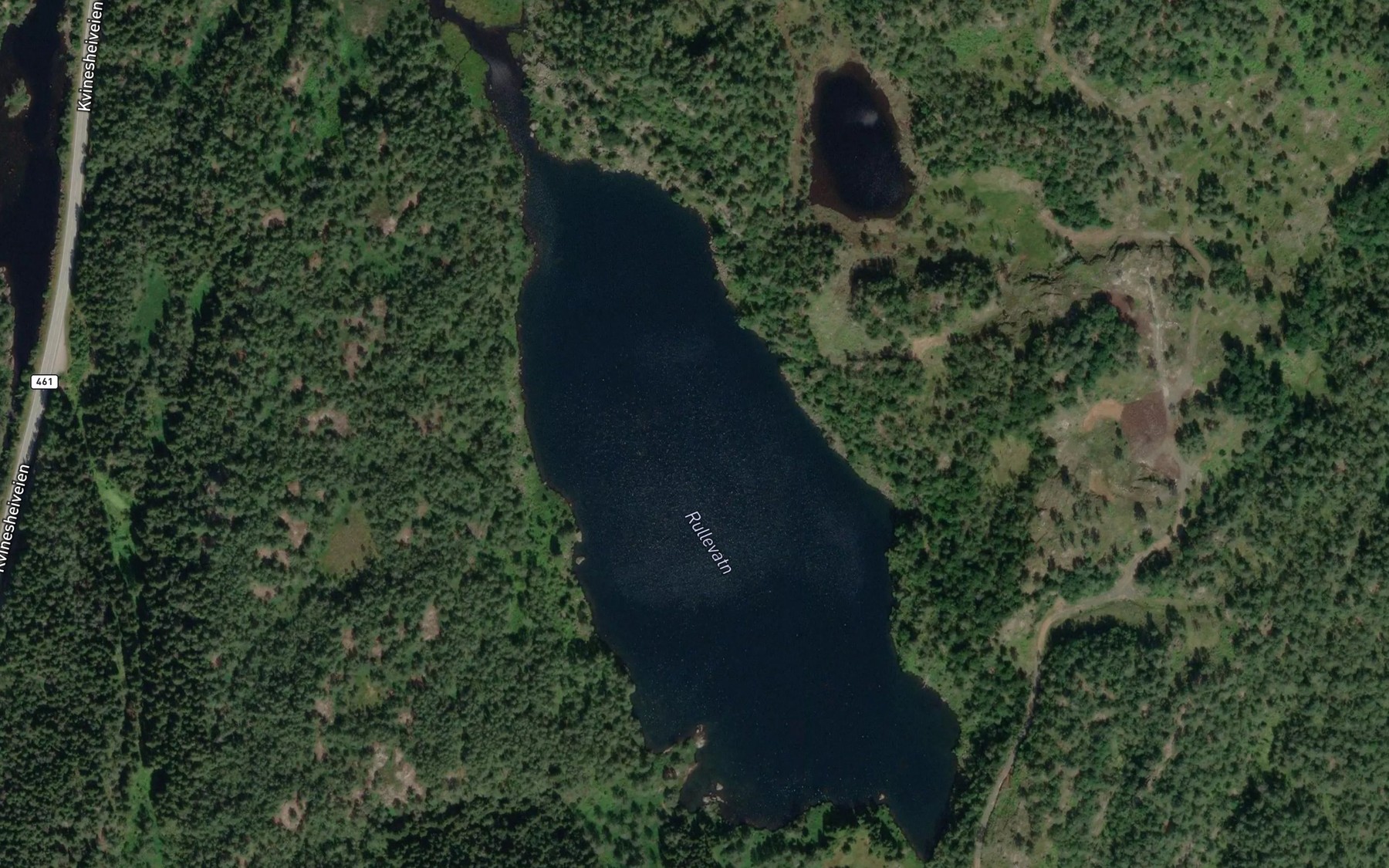 Satellite map of the Rullevatn
