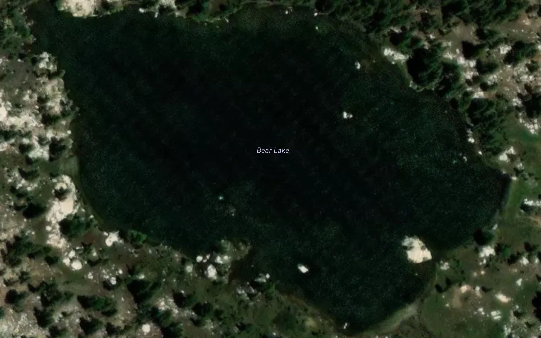 Satellite map of the Bear Lake