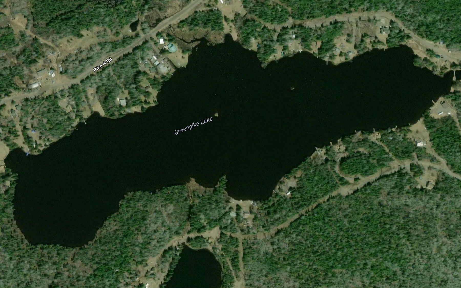 Satellite map of the Greenpike Lake