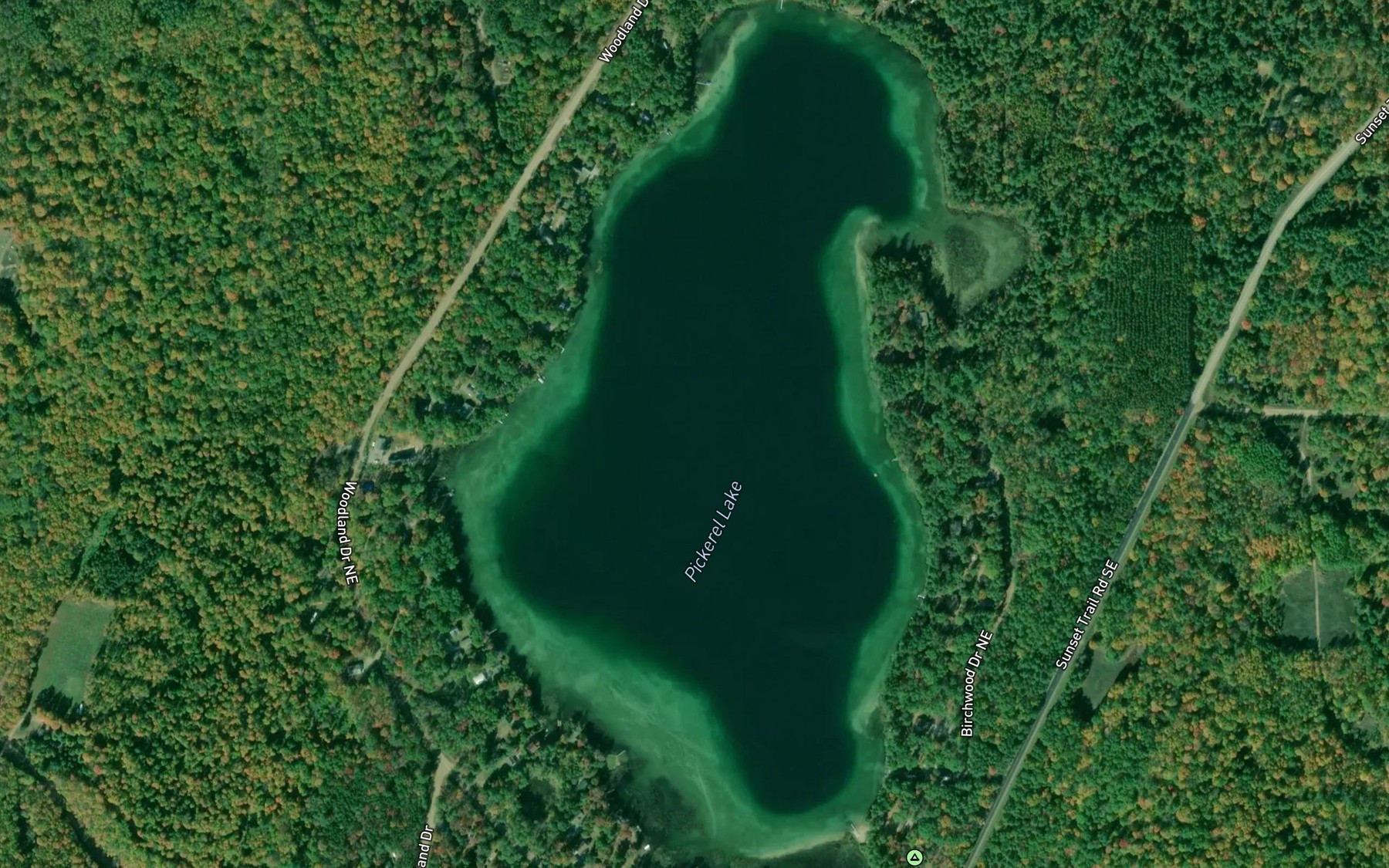Satellite map of the Pickerel Lake, Coldsprings