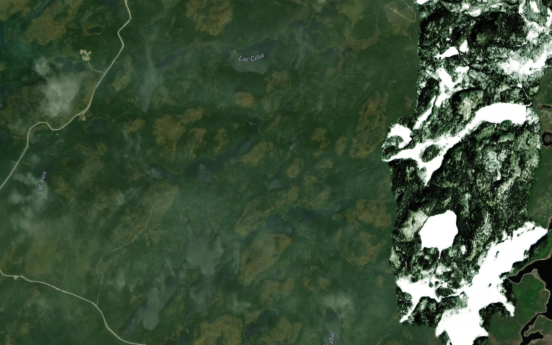 Satellite map of the Lac Tubal