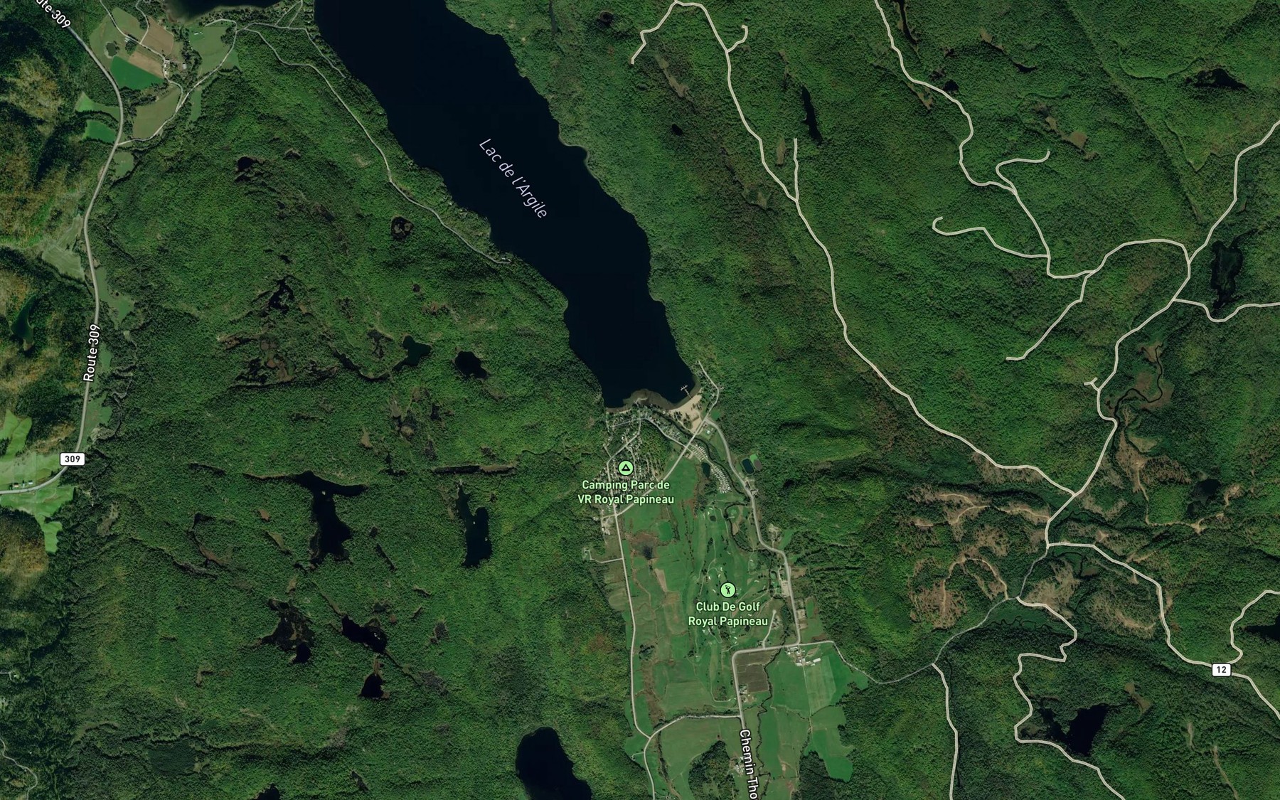 Satellite map of the Petit ruisseau de l'Argile