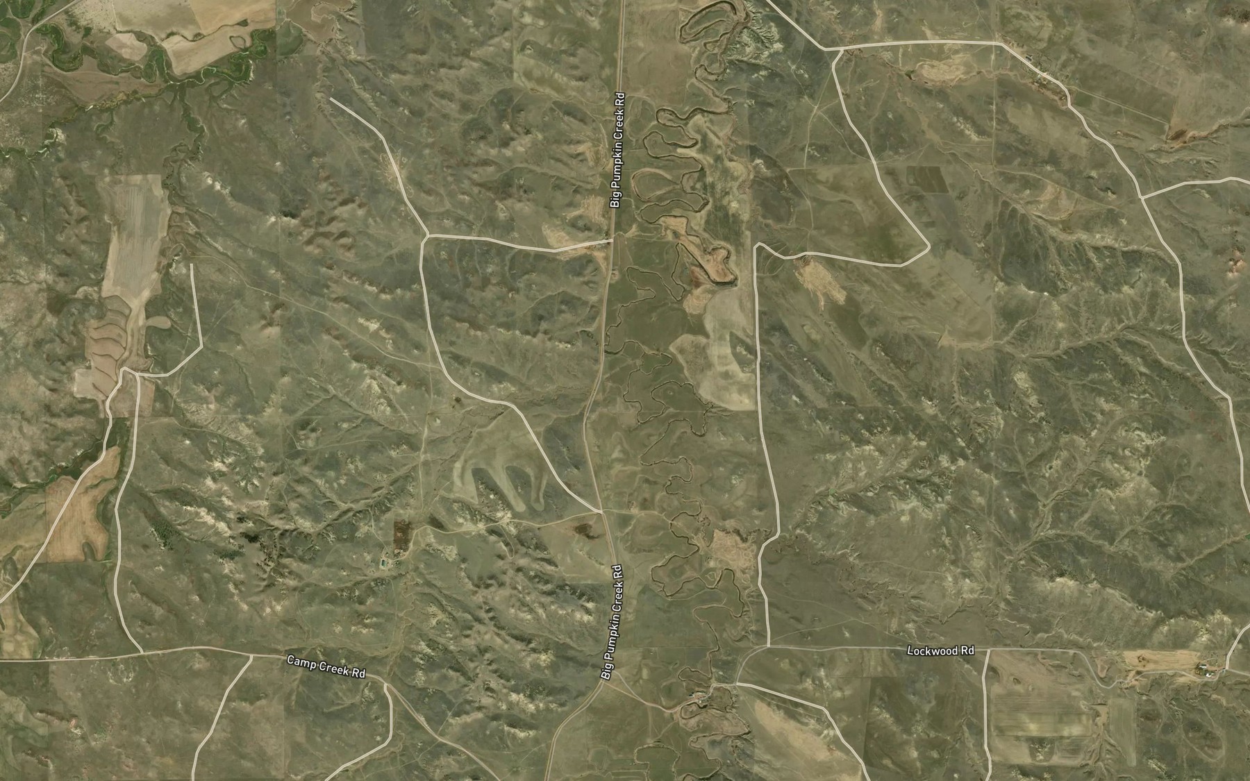 Satellite map of the Salty Creek