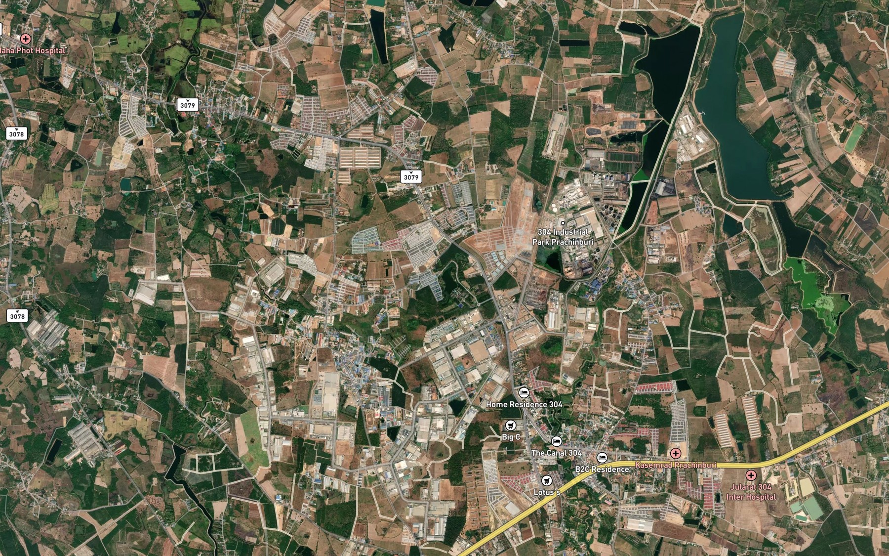 Satellite map of the Nong Phrong