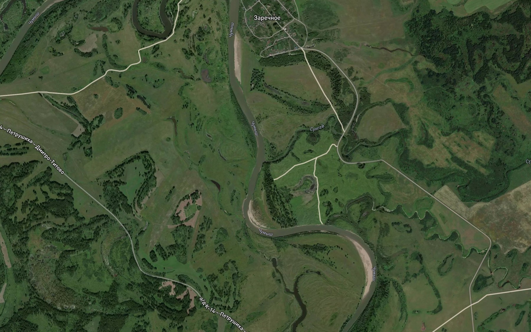 Satellite map of the Sungay