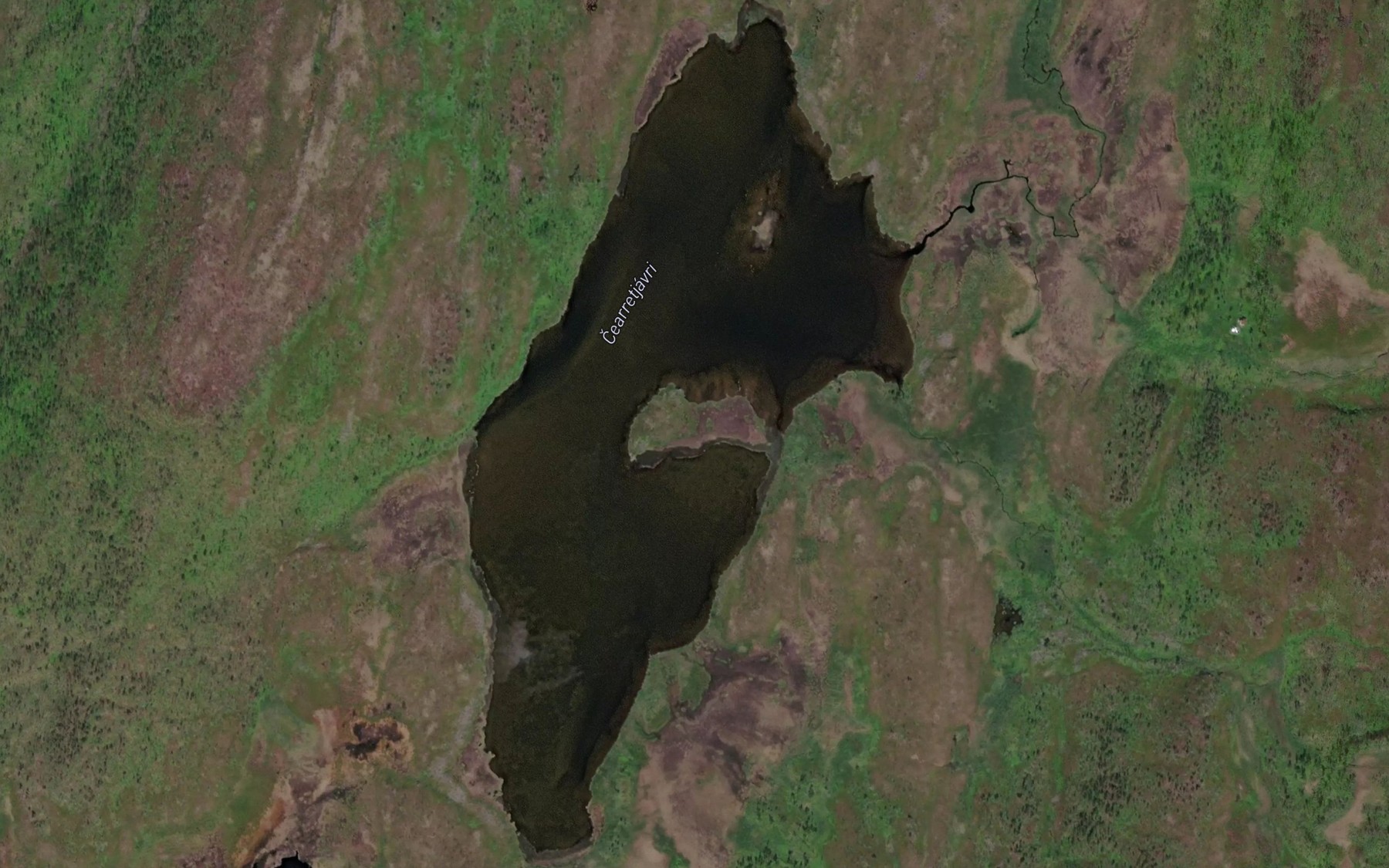 Satellite map of the Caerretjavri