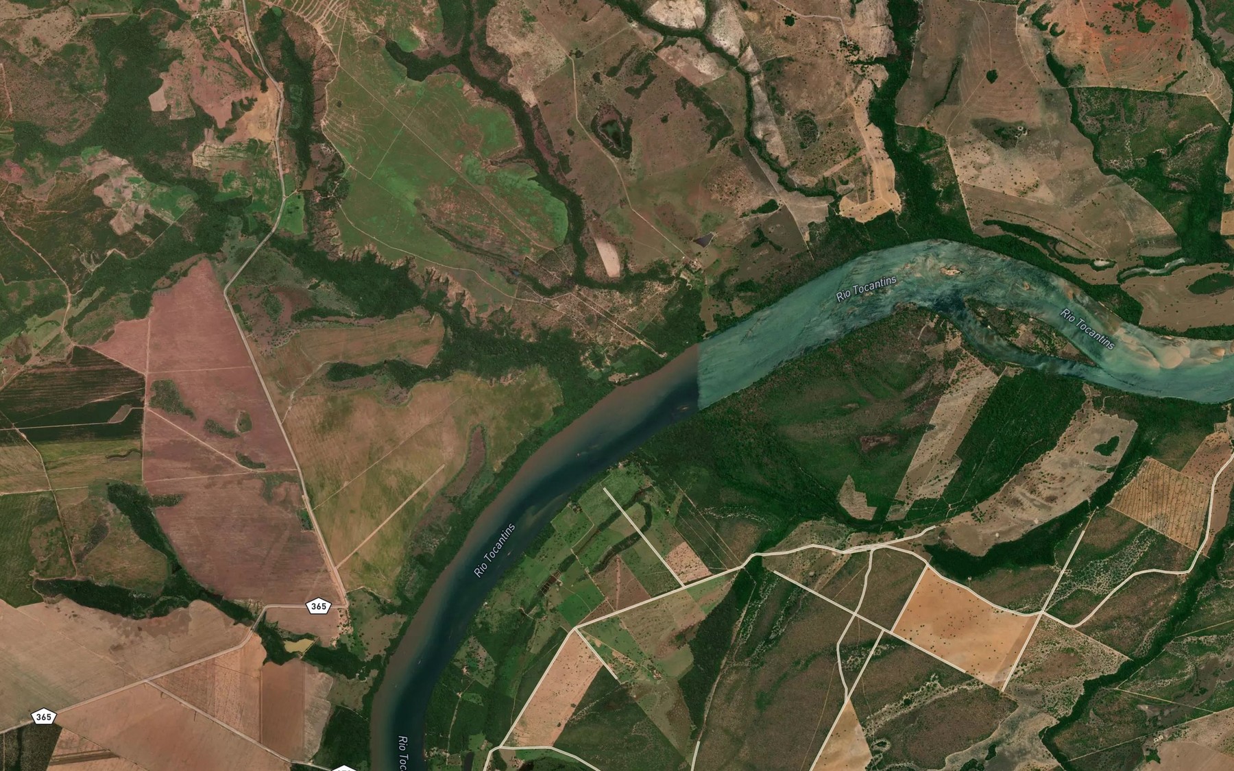 Satellite map of the Ribeirao Jacare
