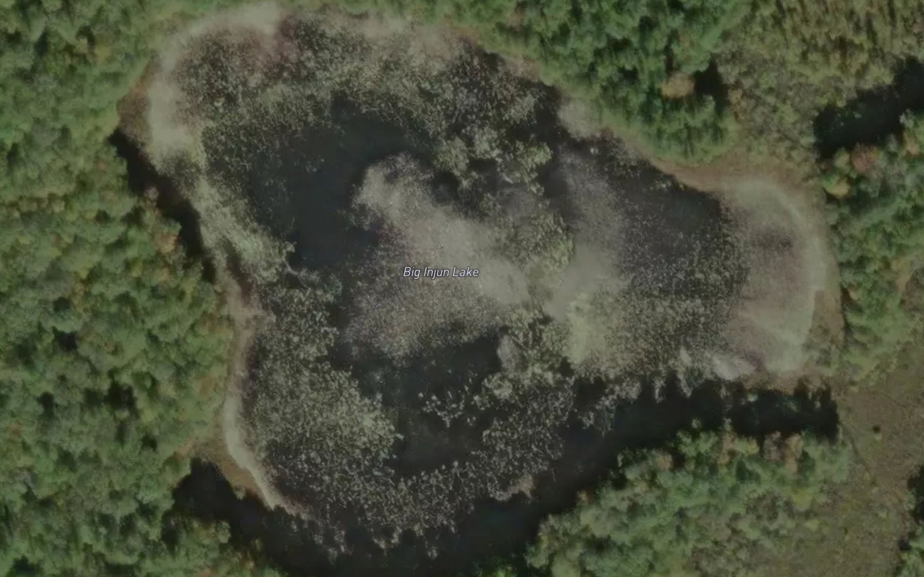 Satellite map of the Big Injun Lake