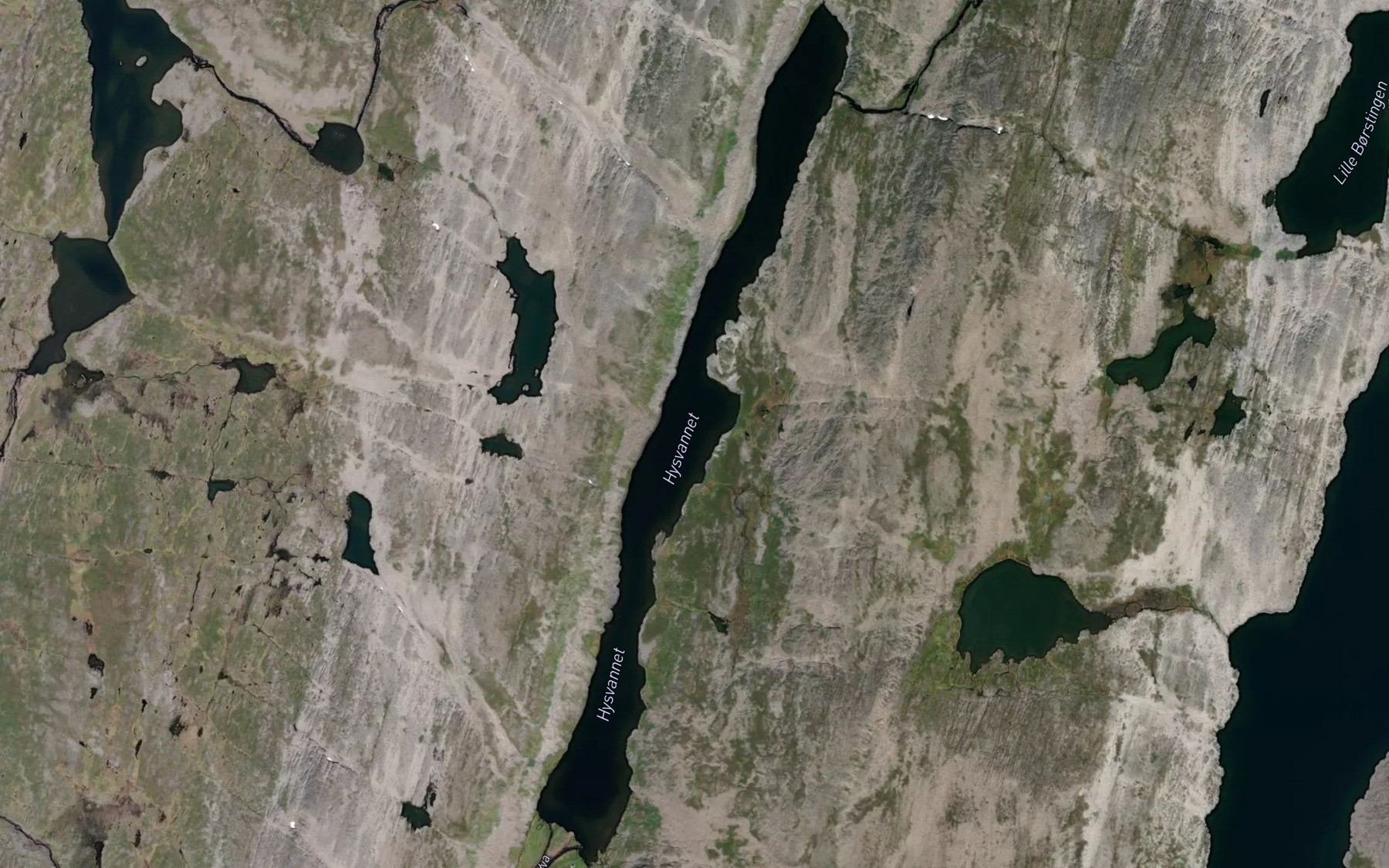 Satellite map of the Hysvannet