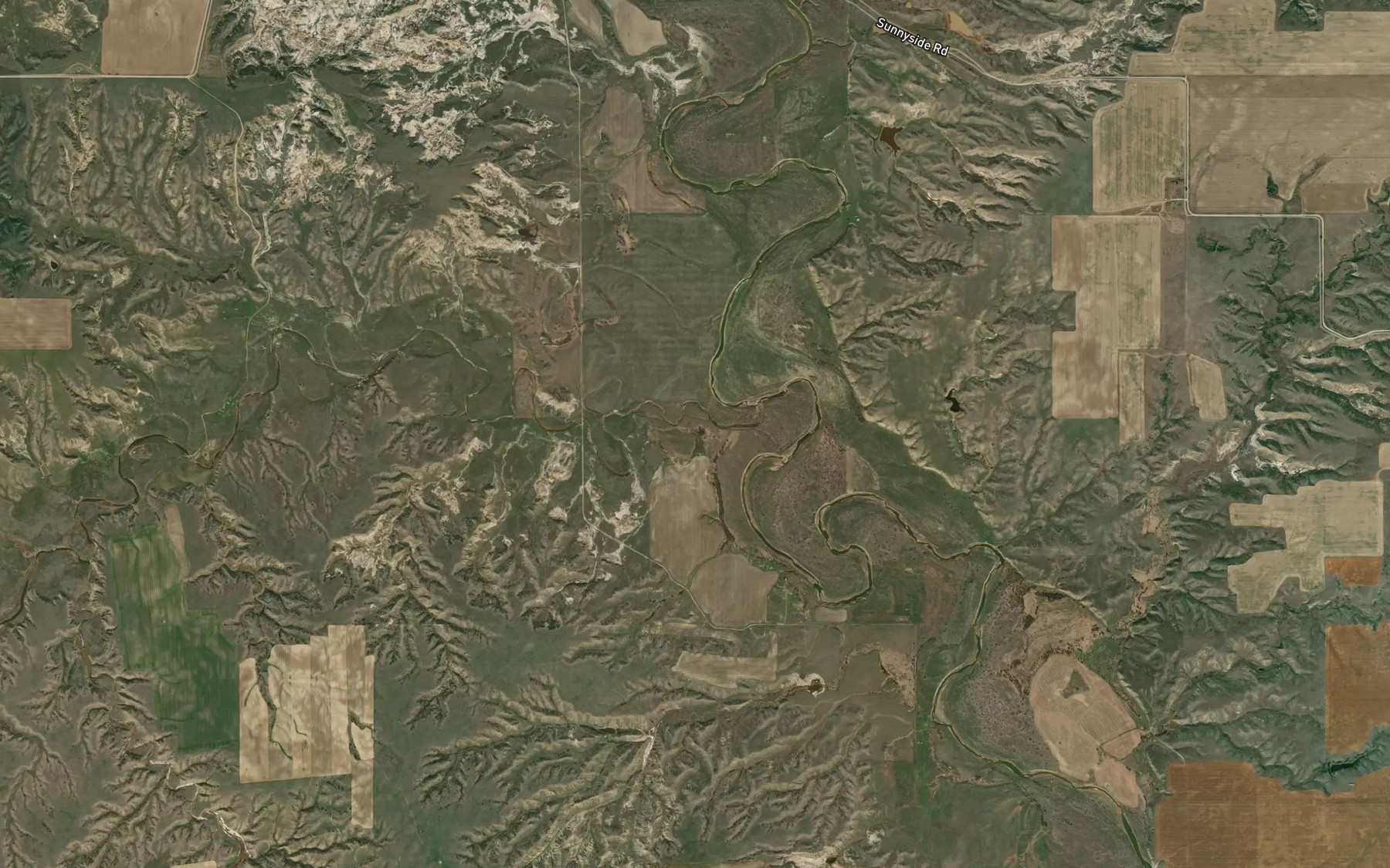 Satellite map of the Sheep Creek