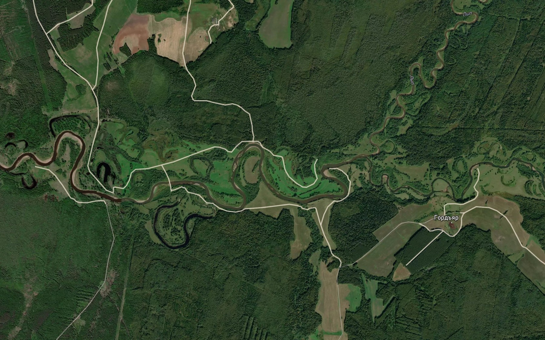 Satellite map of the Polom