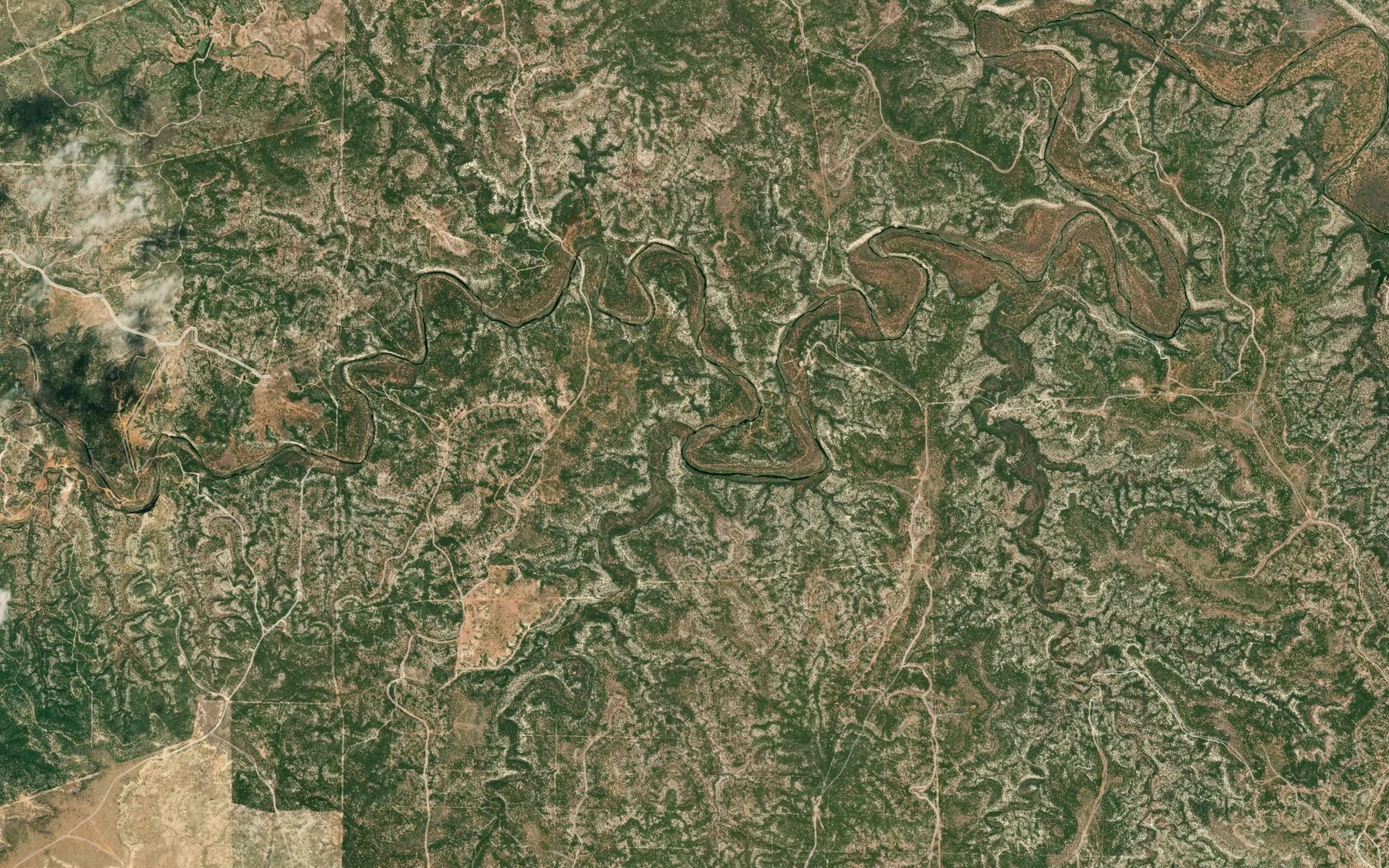 Satellite map of the Dikes Creek