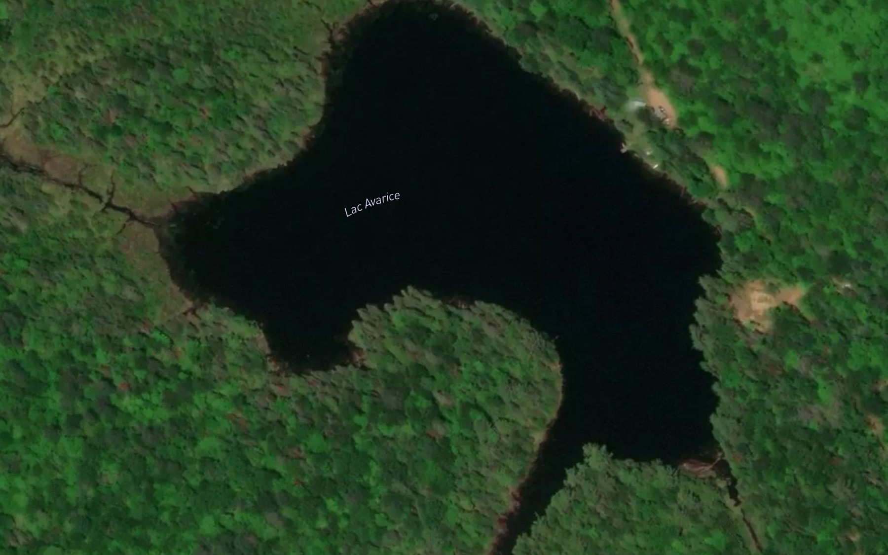 Satellite map of the Lac Avarice