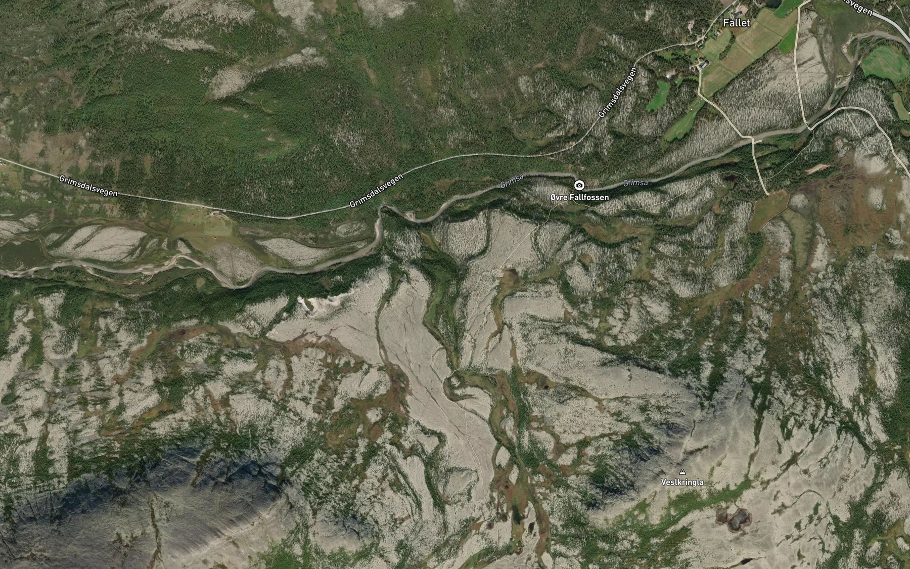 Satellite map of the Svartdalsbekken
