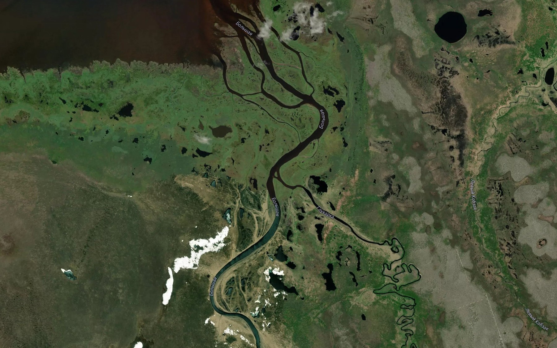Satellite map of the Glukharka