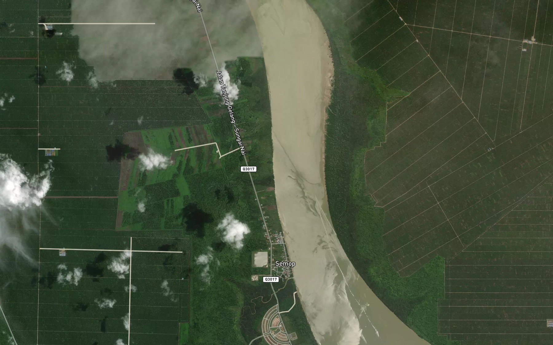 Satellite map of the Tanjong Awang