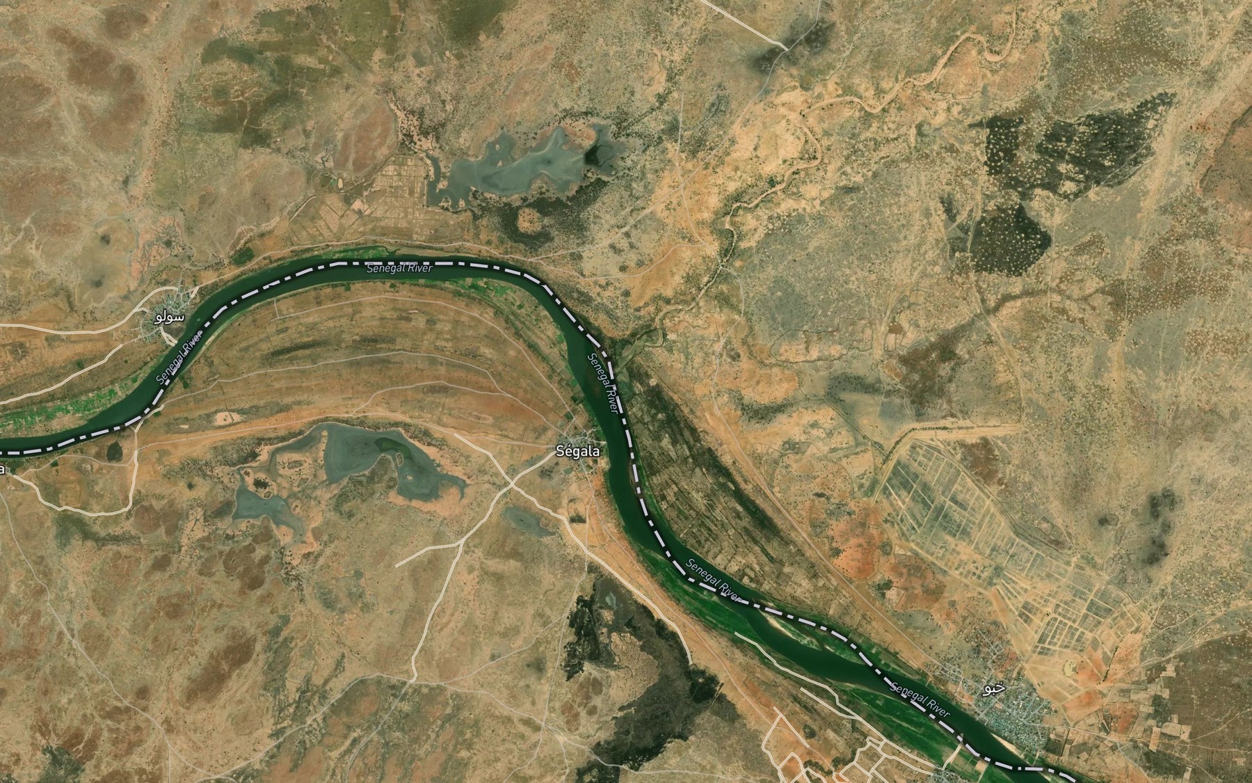 Satellite map of the Goulia