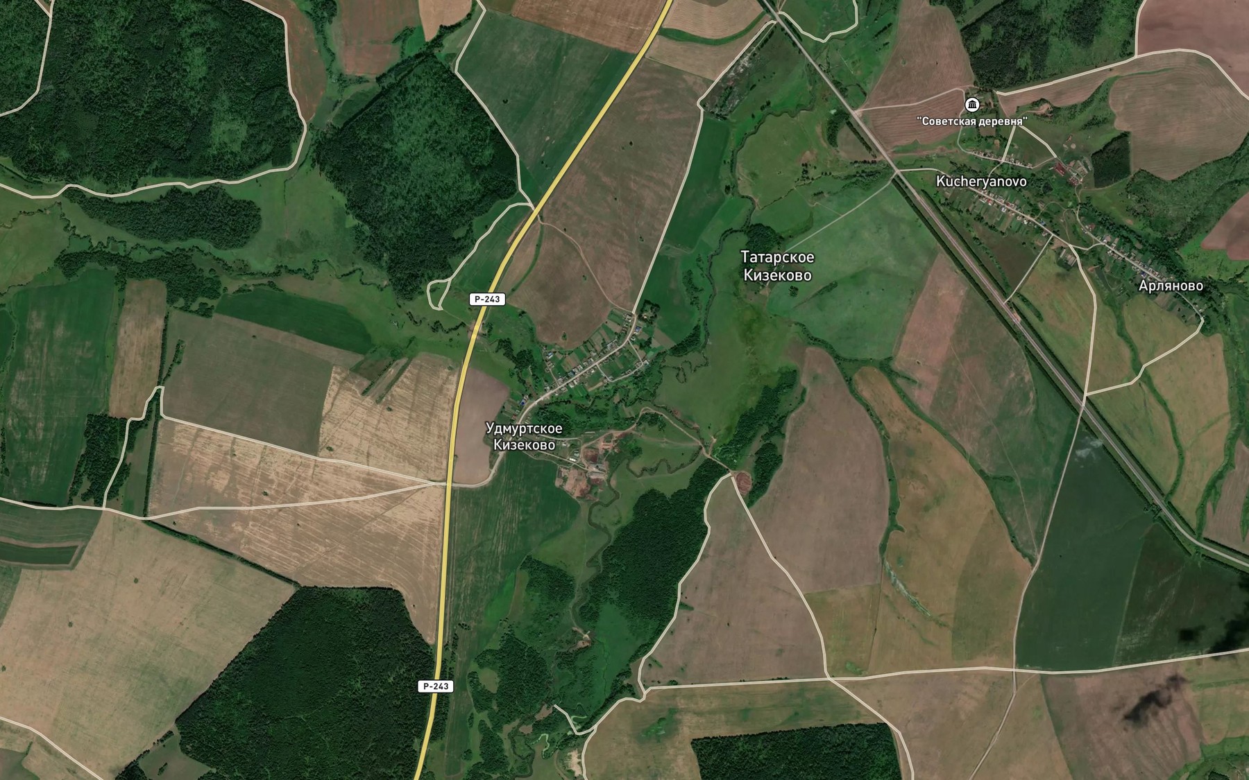 Satellite map of the Koltymak