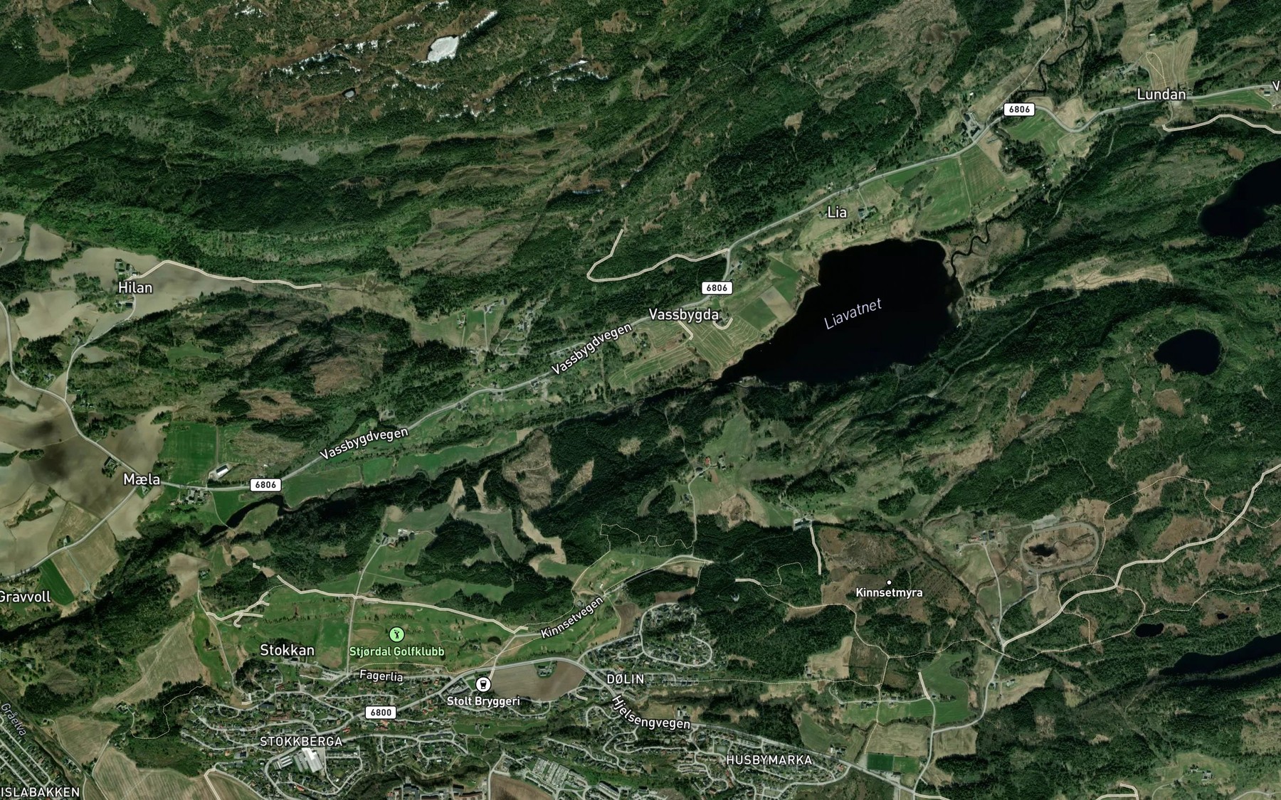 Satellite map of the Skulborstadfoss