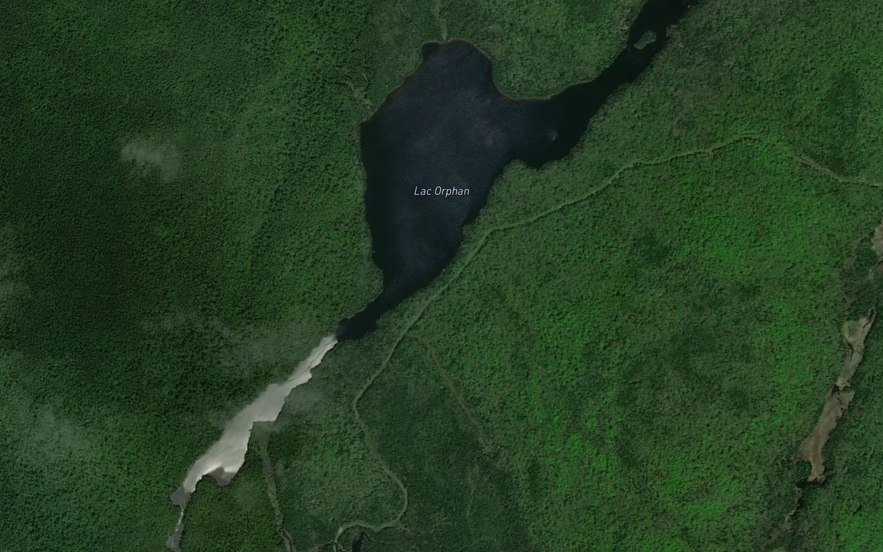 Satellite map of the Lac Orphan