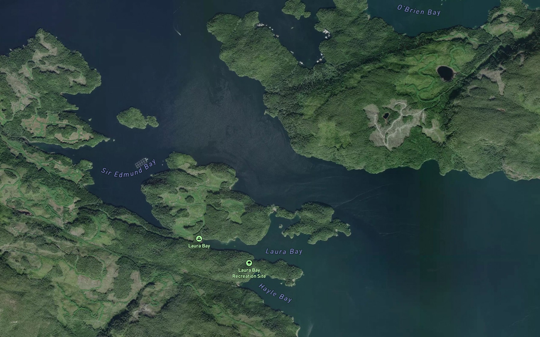 Satellite map of the Penphrase Passage