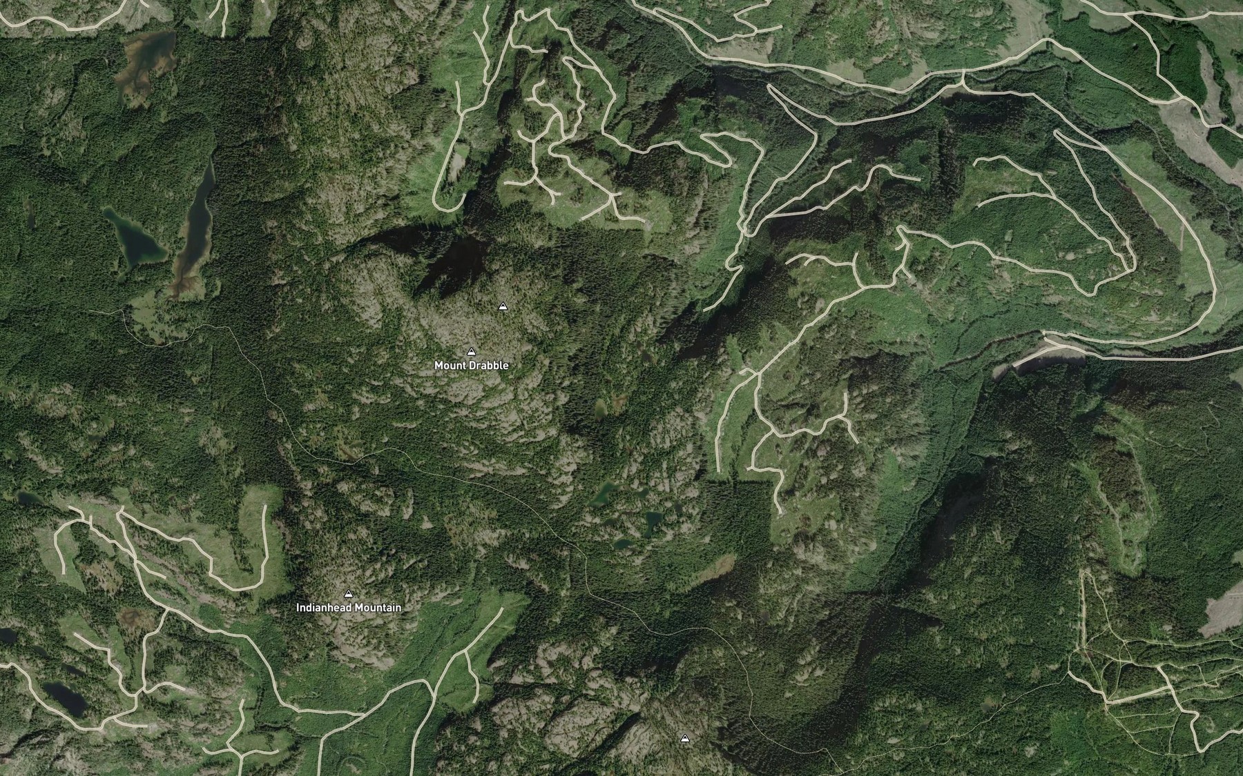 Satellite map of the Wagner Lakes
