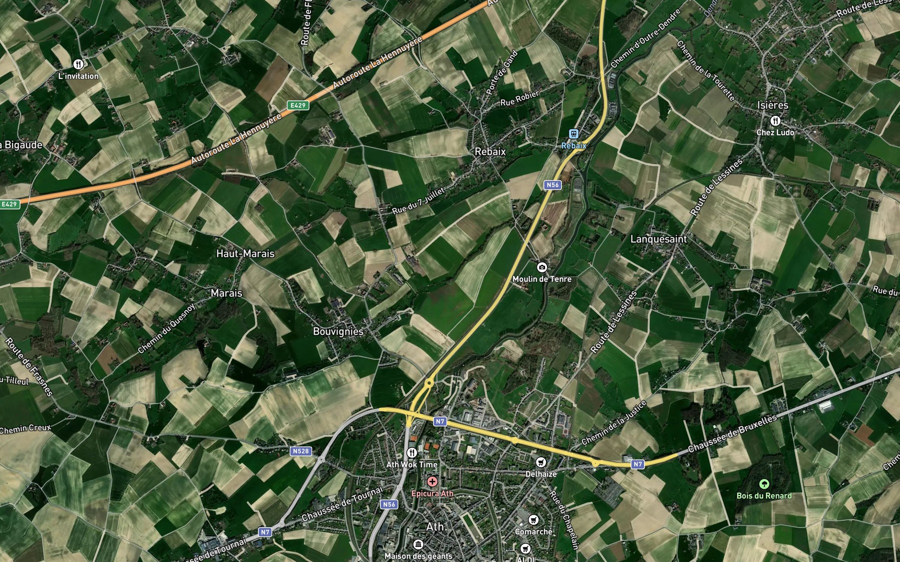 Satellite map of the La Blanche