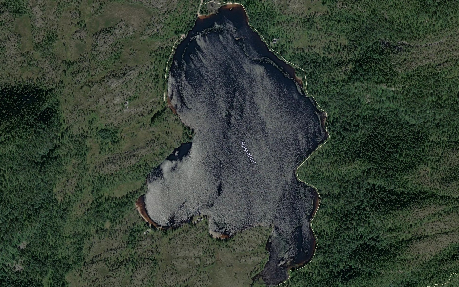 Satellite map of the Rosvatnet