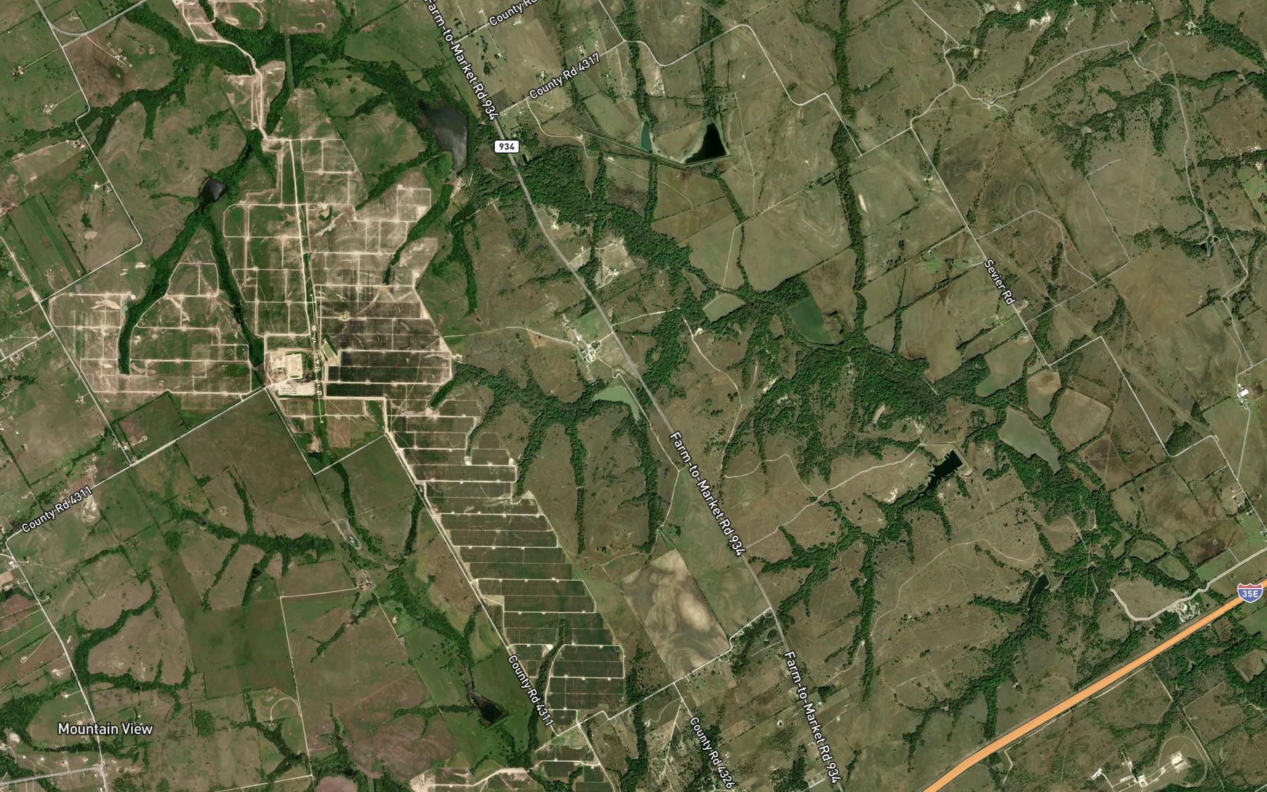 Satellite map of the Soil Conservation Service Site 40 Reservoir