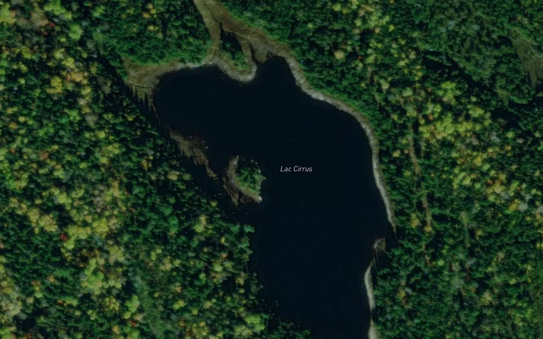 Satellite map of the Lac Cirrus