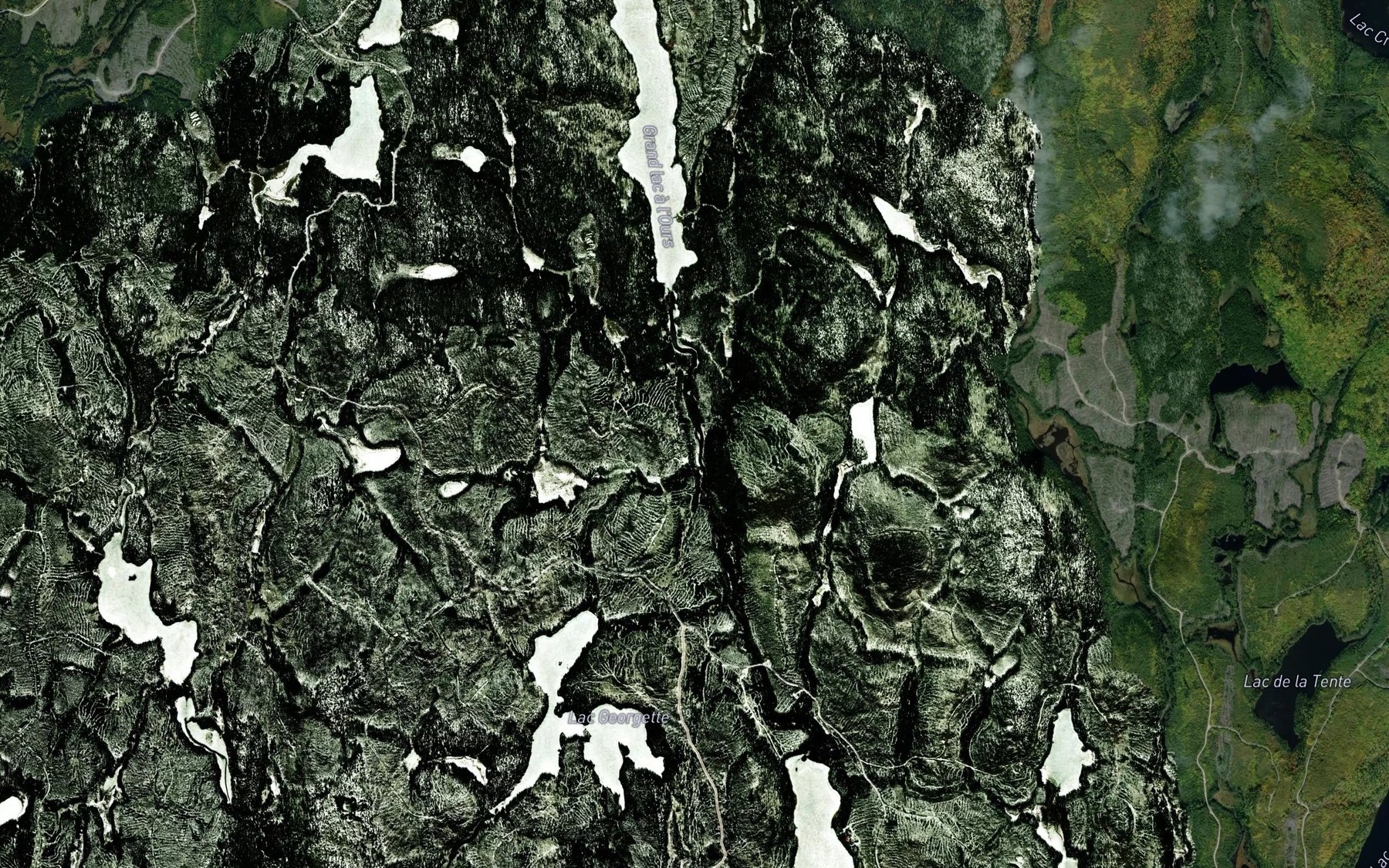 Satellite map of the Lac du Cure-Girard