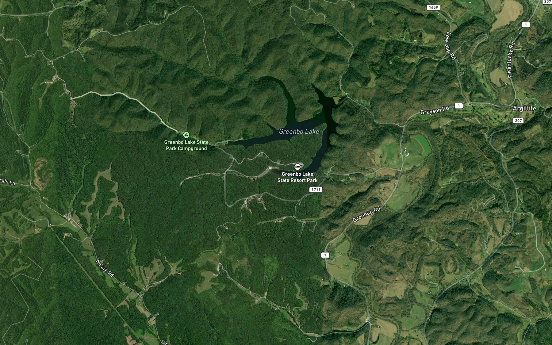 Satellite map of the Buffalo Branch