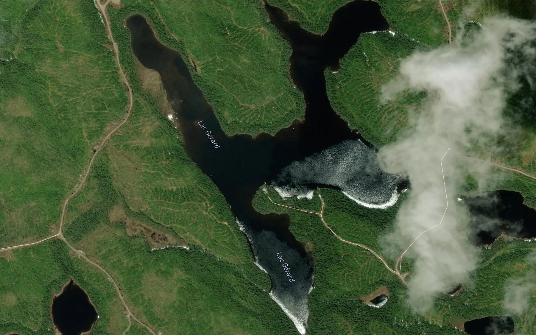 Satellite map of the Lac Stelle