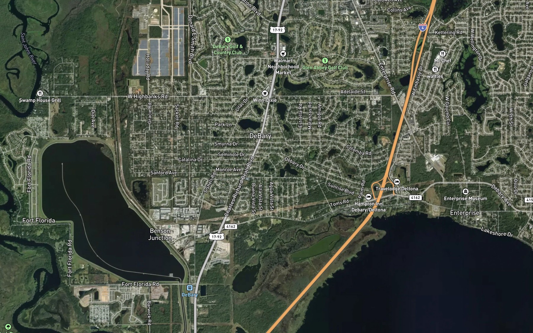 Satellite map of the Lago Lindo