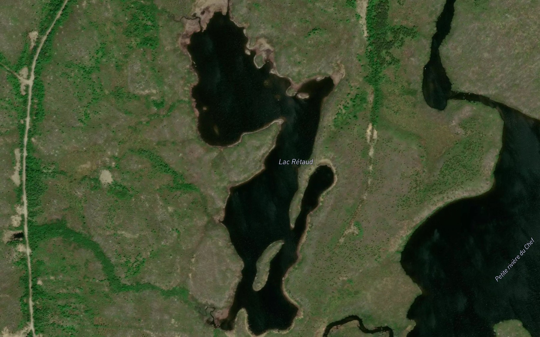 Satellite map of the Lac Retaud