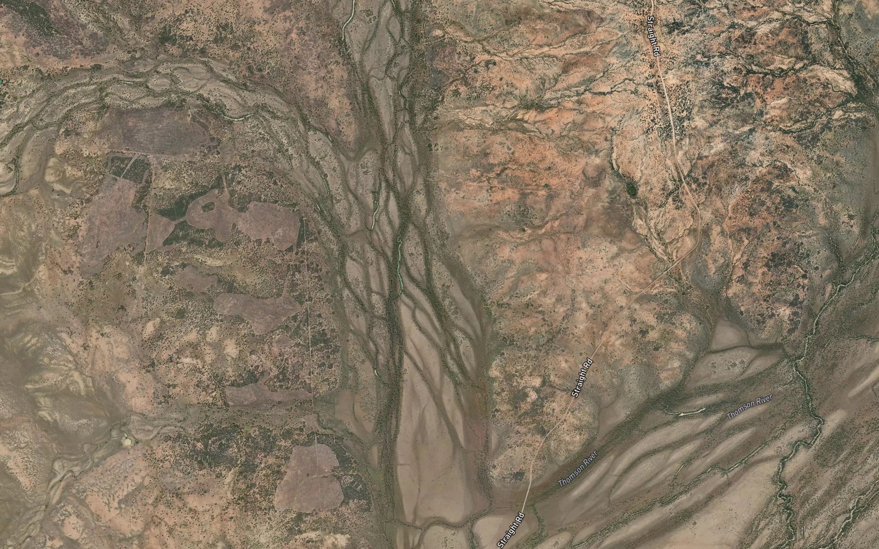 Satellite map of the No Name Creek