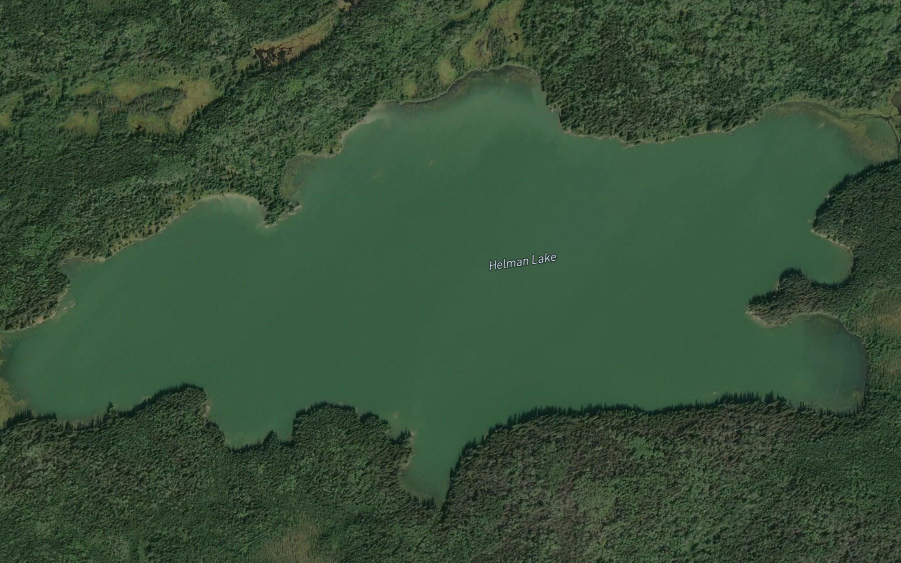 Satellite map of the Helman Lake