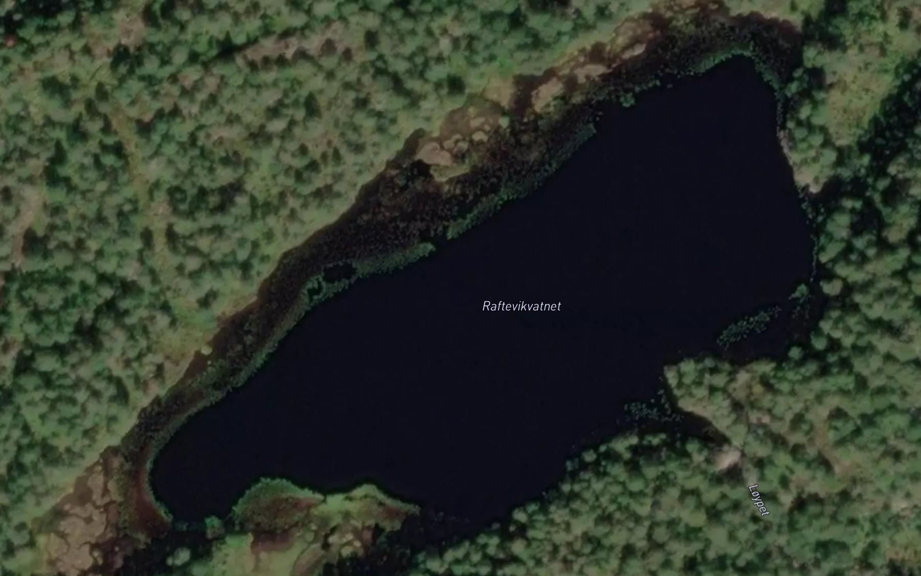 Satellite map of the Raftevikvatnet