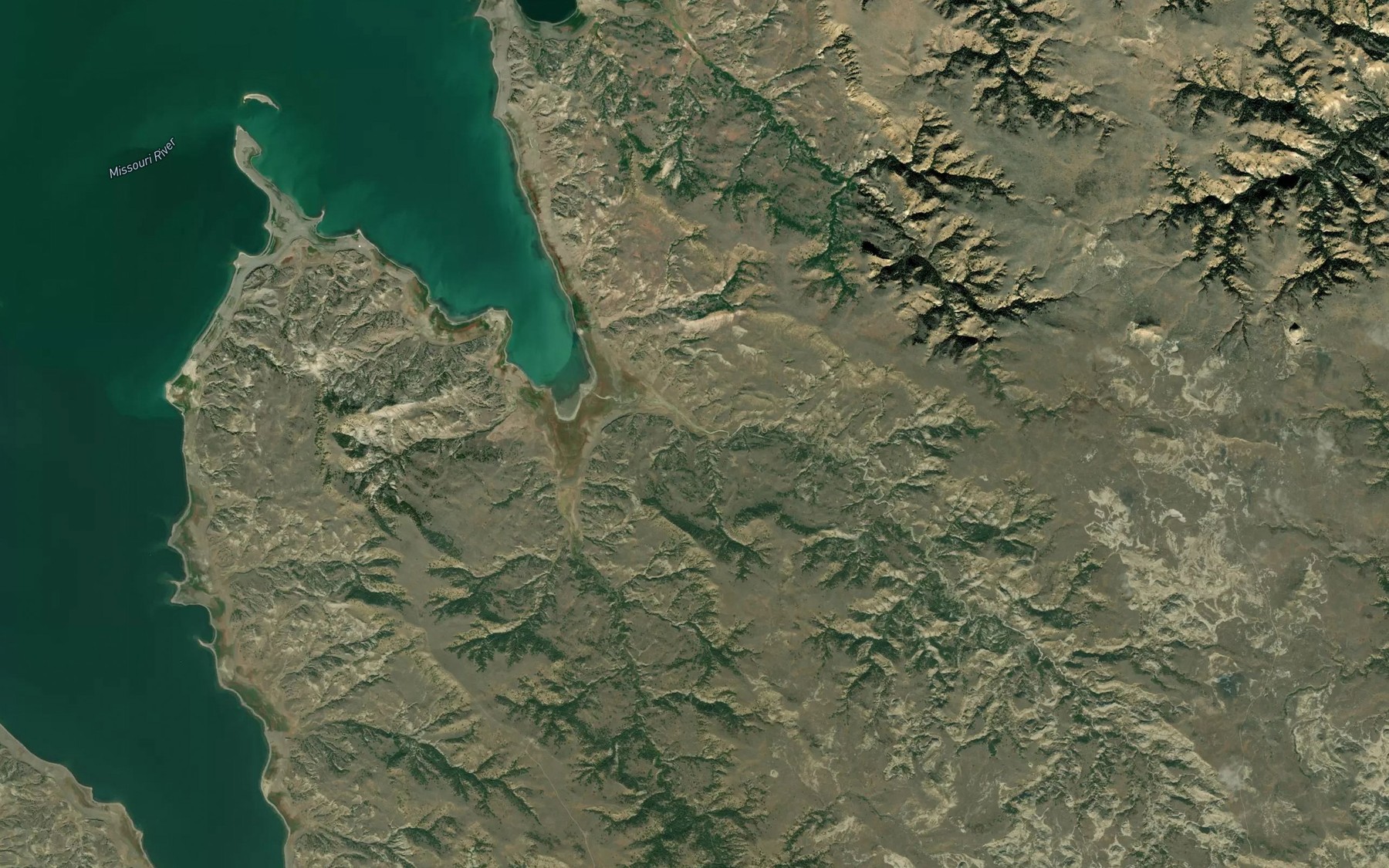Satellite map of the Rough Sheep Creek