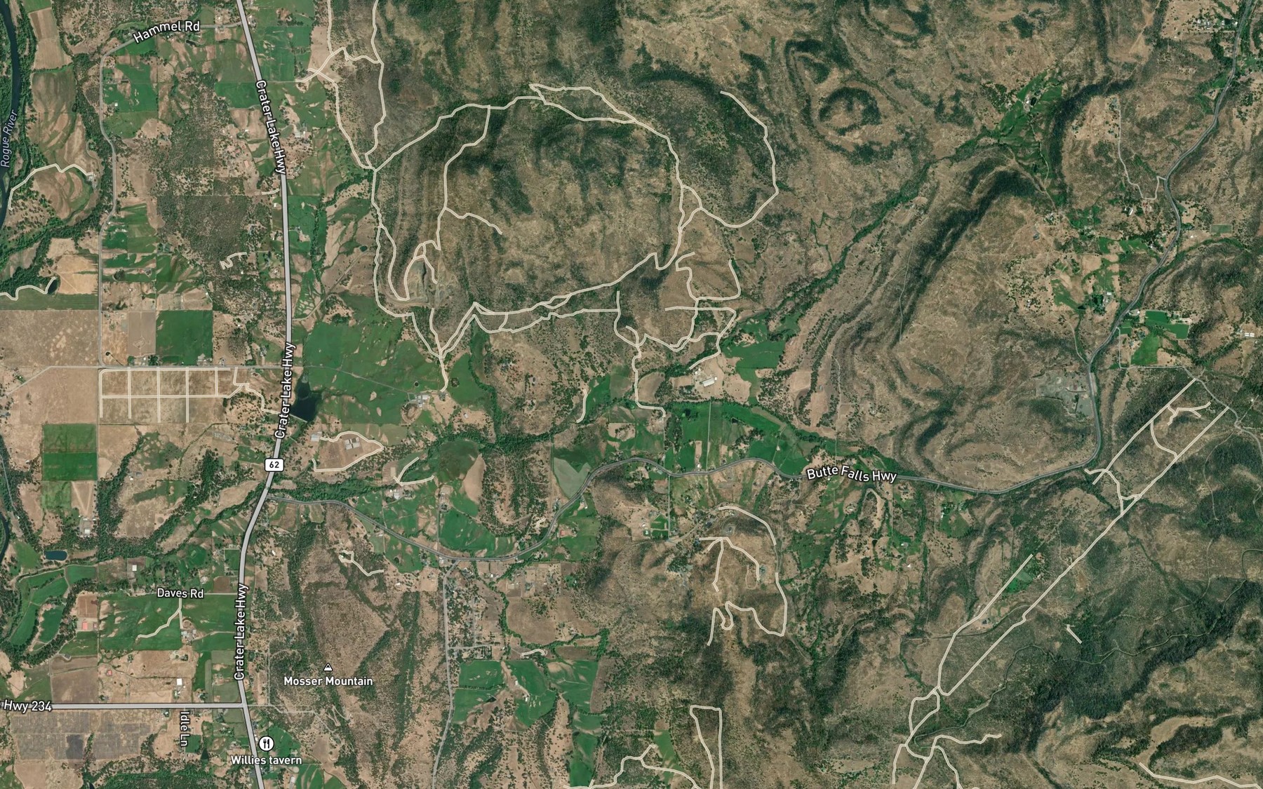 Satellite map of the North Fork Reese Creek