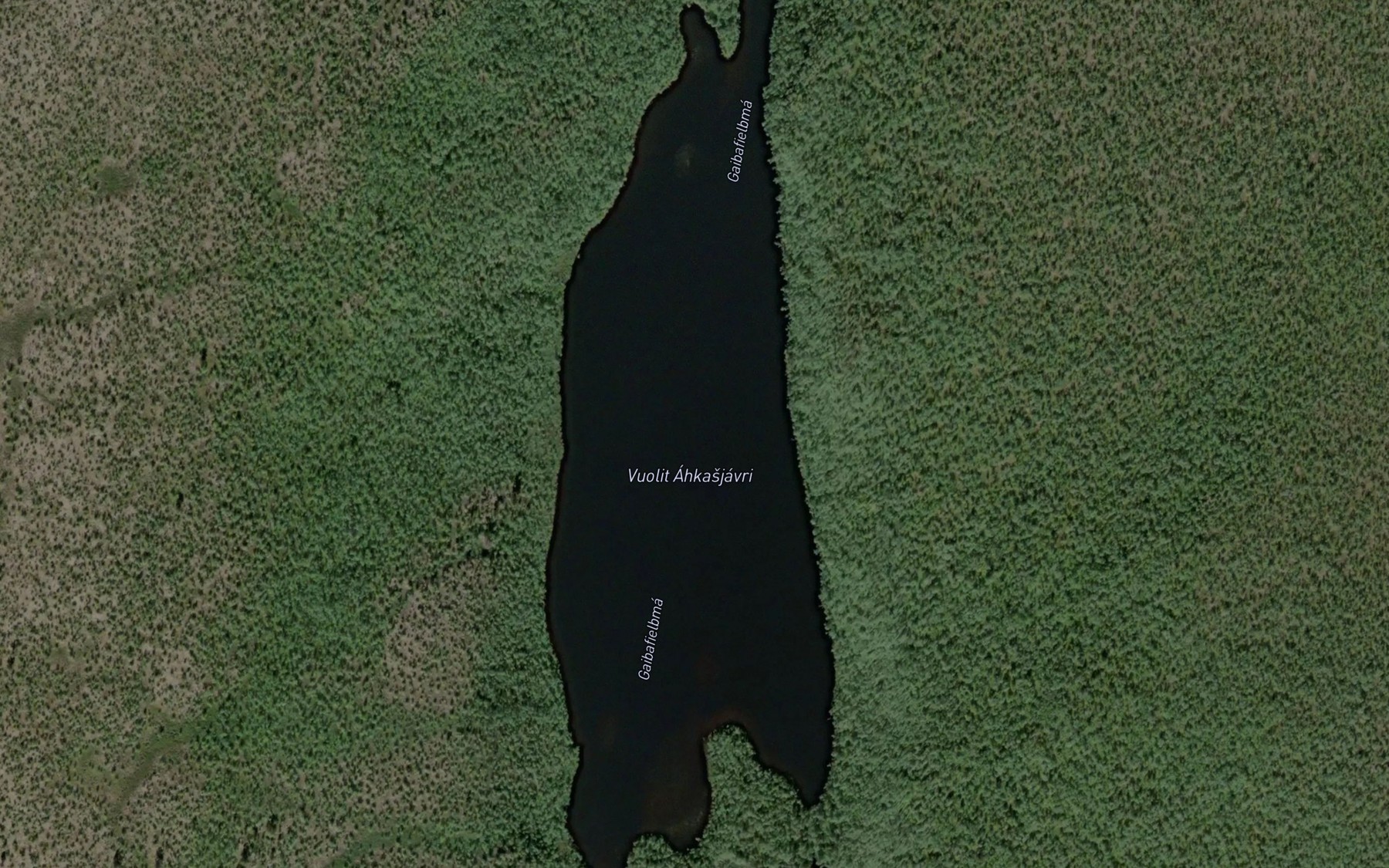 Satellite map of the Akkasjavri,vuolit